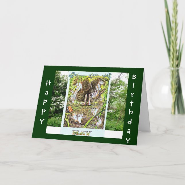 Cute hedgehog Tecknad Birthday Card May Kort (Framsida)