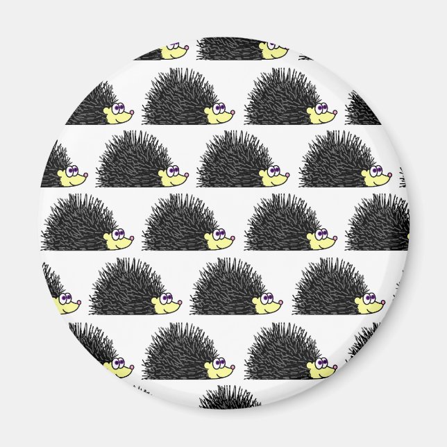 Cute Hedgehog Tecknad Mönster Magnet (Framsidan)