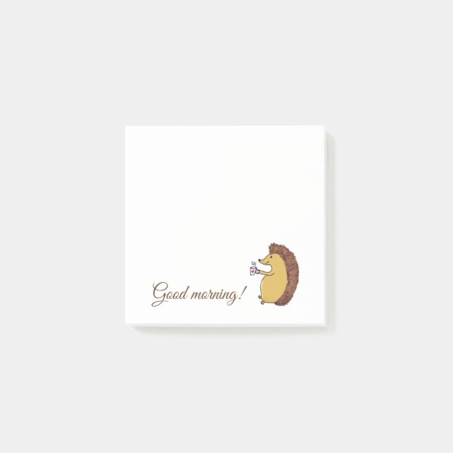 Cute Hedgehog Teckning Notes Post-it Block (Framsida)