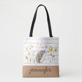 Cute Hedgehog Tote Bag Tygkasse
