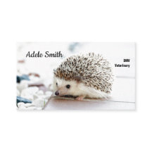 Cute Hedgehog Veterinarian Standard Affärskort