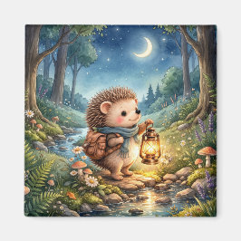 Cute Hedgehog With Lantern Fridge Magnet