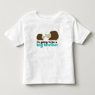 Cute Hedgehogs Big Brother T-Shirt Kids Småbarn T