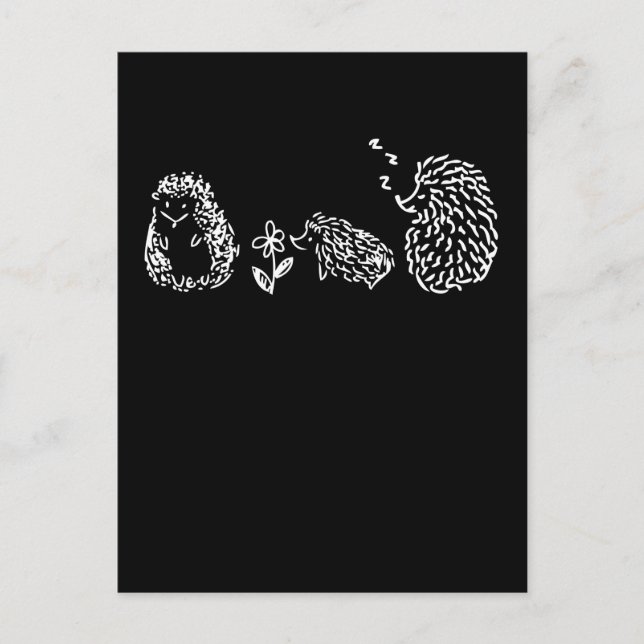 Cute Hedgehogs Family Sleeping Pet Vykort (Framsida)