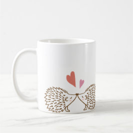Cute Hedgehogs i Kärlek Hedgehog Heart Mugg för he