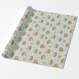 Cute Hedgehogs med Little Löv Blue Presentpapper