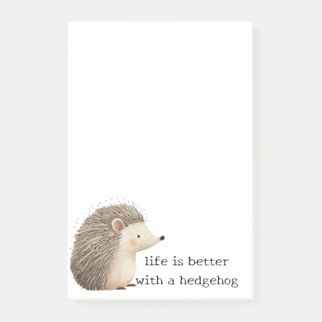 Cute Hedgehogs Post-it Block (Framsida)