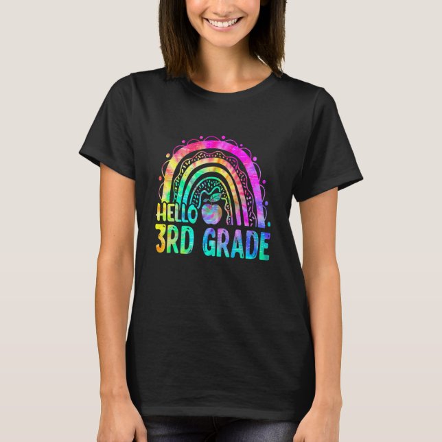 Cute Hej 3:e Klass-regnbågsfärgen Tillbaka till sk T Shirt (Framsida)