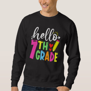 Cute Hej 7 Klass Outfit Lycklig, sista dagen Lång Ärmad Tröja