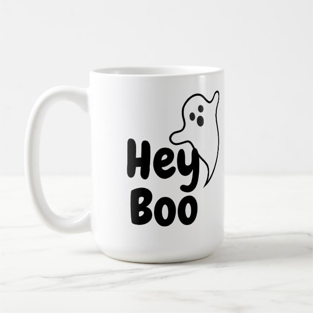 Cute Hej Boo Funny Ghost Halloween Coffee Mugg (Vänster)