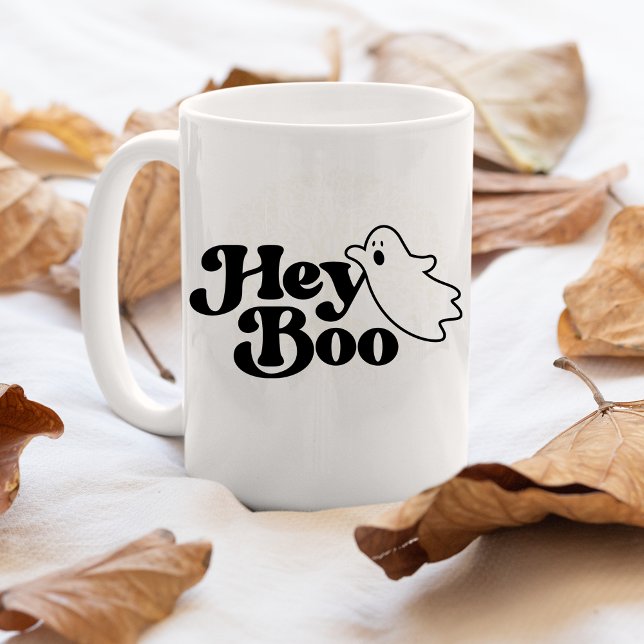 Cute Hej Boo Funny Ghost Halloween Kaffemugg (A cute Halloween gift for your Boo!)
