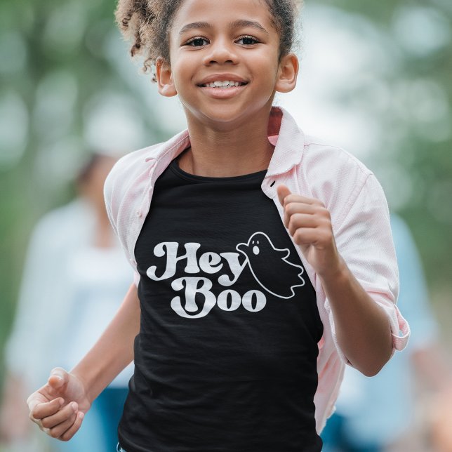 Cute Hej Boo Funny Ghost Halloween T Shirt (Skapare uppladdad)