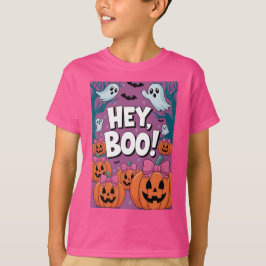 Cute Hej Boo Funny Ghost Halloween T-Shirt