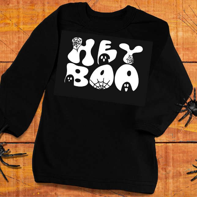 Cute Hej Boo Funny Halloween Groovy Retro Ghost T Shirt (Skapare uppladdad)
