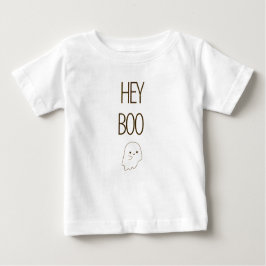 Cute Hej Boo Ghost Baby Top T-Shirt Halloween