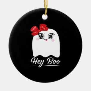 Cute Hej Boo Halloween Julgransprydnad Keramik