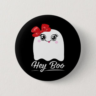 Cute Hej Boo Halloween Knapp