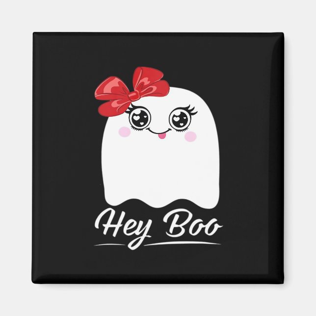 Cute Hej Boo Halloween Magnet (Framsidan)