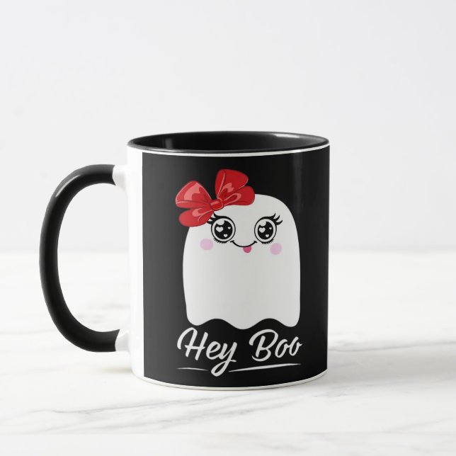 Cute Hej Boo Halloween Mugg (Vänster)