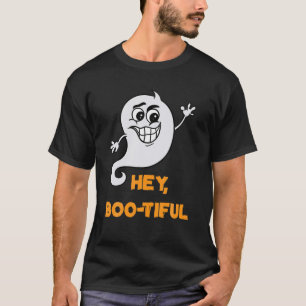 Cute Hej Boo Tiful Ghost Costume för Halloween Par T Shirt