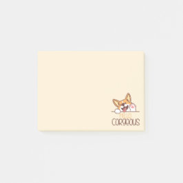 Cute Hej Corgi Hund Post-it Block