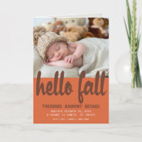 Cute Hej hösten Baby två foto Bird