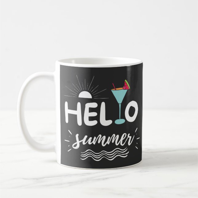 Cute Hej Summer Beach Kaffemugg (Vänster)