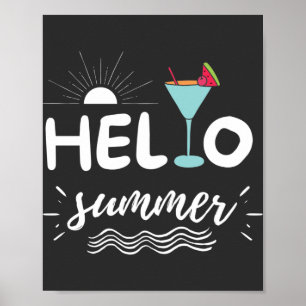Cute Hej Summer Beach Poster