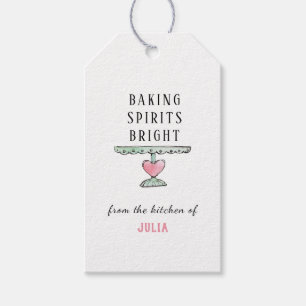 Cute Helgdag 'Baking Sprits Bright' Gift-Märkre Presentetikett