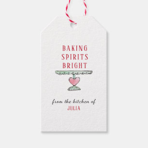 Cute Helgdag 'Baking Sprits Bright' Gift-Märkre Presentetikett