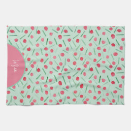 Cute Helgdag Candy cane Watercolor Kökshandduk