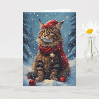 Cute Helgdag Cat Kort