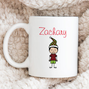 Cute Helgdag Cocoa Personlig Namn Kids Kaffemugg