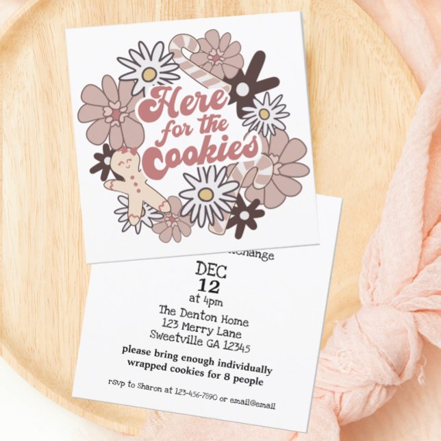 Cute Helgdag Cookie Exchange Inbjudningar (Skapare uppladdad)