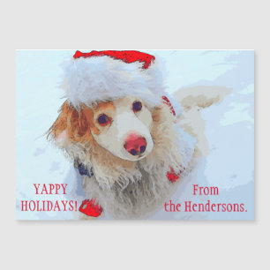 Cute helgdag Dachshund hund Julafton festive hat s