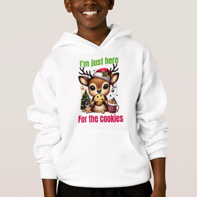 Cute Helgdag Design - jag är här för Cookie T Shirt (Framsida)