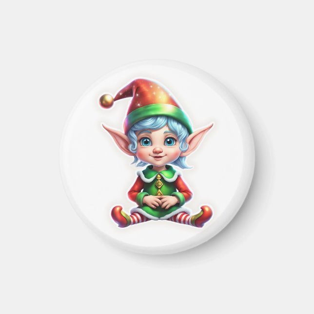 Cute Helgdag Elf Magnet (Framsidan)