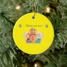 Cute Helgdag Gift for Cookie Älskare Julgransprydnad Keramik