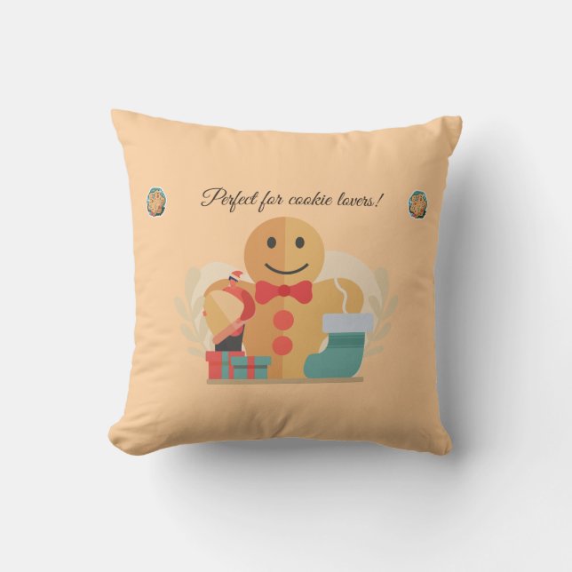 Cute Helgdag Gift for Cookie Älskare Kudde (Framsida)