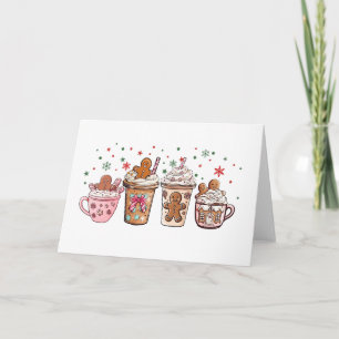 Cute Helgdag Hett Chocolate Gingerbröd jul Kort