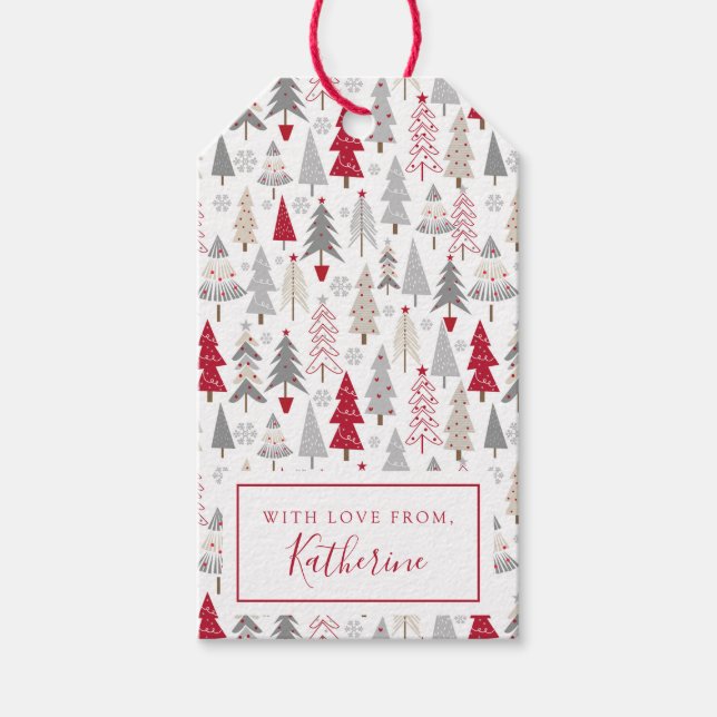 Cute Helgdag Mönster Presentetikett (Framsidan)