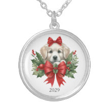 Cute Helgdag Puppy Hund Necklace