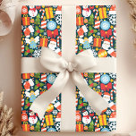 Cute Helgdag Santa & julikoner Presentpapper<br><div class="desc">Gör dina helgdag-gåvor extra speciella med denna vackra julomslutning papper! Den här designen är en perfekt för att ge firande ett gott sinne mönster i Jultomten, renar, snögubbar, polkagrisar och mycket mer. De ljusa färger och lekfulla ikonerna kommer att glädja både barn och vuxnor och skapar det till en perfekt...</div>