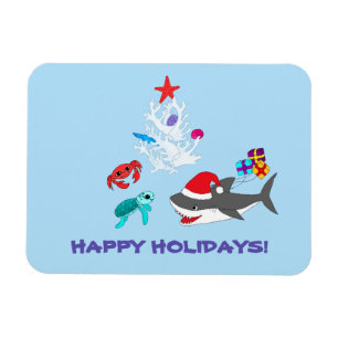 Cute Helgdag Shark Magnet