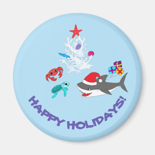 Cute Helgdag Shark Magnet