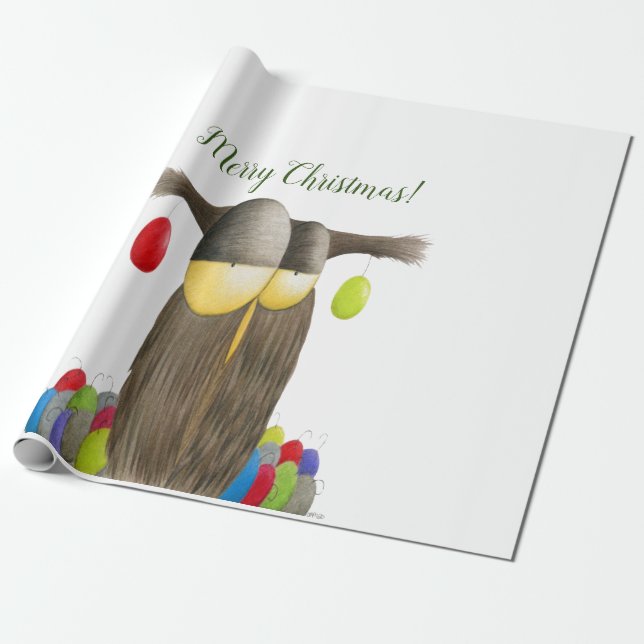 Cute Helgdag Uggla Presentpapper (Utrullad)