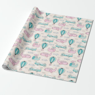 Cute Helicopter Mönster Presentpapper