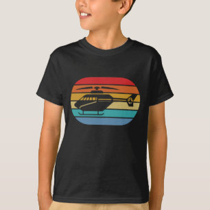 Cute Helicopter Retro Aviation T Shirt
