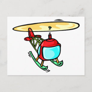 Cute Helicopter Vykort