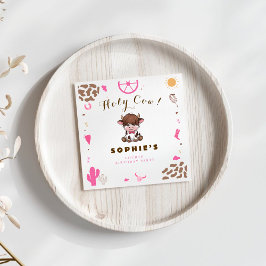 Cute Heliga cos höglandsikos födelsedag Pappersservett